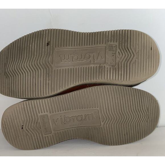 Mens Rockport Brown Leather Sz 10 Tie Trutech Full Arch Support Vibram Oxford - Picture 8 of 10